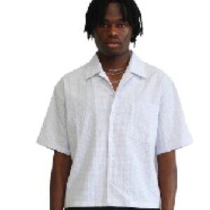 Uptus Studios Toronto - Grey Patched Button Up - Medium - NWT